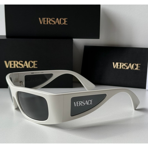 NEW Versace VE4482 White Shielded Sunglasses - Picture 4 of 6